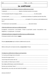 Conditionnel - Exercices  : 3eme Secondaire - PDF à imprimer