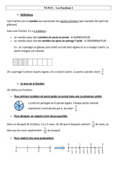 Fractions 1 - Cours, Leçon - Numération - Mathématiques : 4eme, 5eme Primaire - PDF gratuit à imprimer