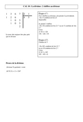 Division à 2 chiffres au diviseur - Cours, Leçon - Calculs : 4eme, 5eme Primaire - PDF gratuit à imprimer