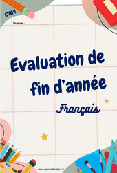 Français - Évaluation, bilan de fin d’année : 4eme Primaire - PDF à imprimer