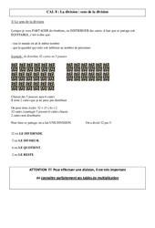 Division - Sens de la division - Cours, Leçon - Calculs : 4eme, 5eme Primaire - PDF gratuit à imprimer