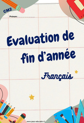 Français - Évaluation, bilan de fin d’année : 5eme Primaire - PDF à imprimer