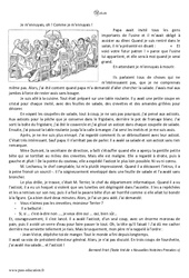 Asticots - Récit - Lecture : 3eme Primaire - PDF à imprimer