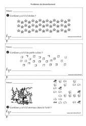Exercice Dénombrement - Problèmes - Cp - Exercices  - PDF à imprimer