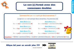 Son [è] avec des consonnes doubles - Cours, Leçon, trace écrite : 3eme Primaire - PDF gratuit à imprimer