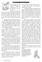 La sorcière amoureuse - Récit : 4eme, 5eme Primaire - PDF à imprimer
