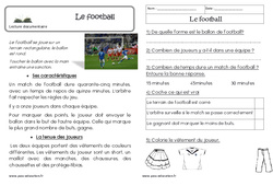 Le football - Lecture documentaire : 1ere Primaire - PDF à imprimer