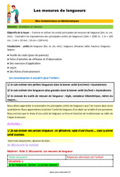 Les mesures de longueurs - SEGPA - EREA - Décrochage scolaire : 4eme, 5eme, 6eme Primaire - PDF à imprimer
