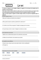 Le lac - son s ou z - Dictée accompagnée n°1 : 4eme Primaire - Cycle 3 - PDF à imprimer
