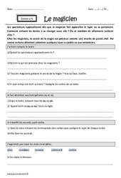 Le magicien - Homophones ou et où - Dictée accompagnée n°6 : 4eme Primaire - Cycle 3 - PDF à imprimer