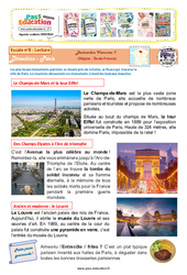 Escale n°8 - Île - de - France - Un petit tour en France : 2eme, 3eme Primaire - PDF à imprimer