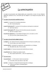 Ponctuation - Cours, Leçon : 5eme Primaire - PDF gratuit à imprimer