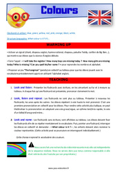 Colours - Anglais - Lexique - Séquence complète : 2eme, 3eme Primaire - PDF à imprimer