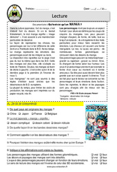 Qu’est - ce qu’un manga ? - Lecture documentaire - EDL : 4eme, 5eme Primaire - PDF à imprimer