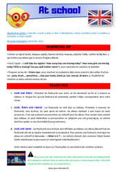 At school - Anglais - Lexique - Séquence complète : 4eme, 5eme Primaire - PDF à imprimer