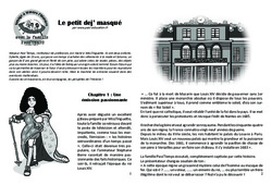 Le petit dej’ masqué - Louis XIV - Famille Pass'Temps - Lecture 10 : 4eme, 5eme Primaire - PDF à imprimer