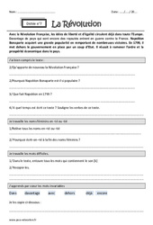 La Révolution - Noms féminins en - té ou - tié - Dictée accompagnée n°7 : 4eme Primaire - Cycle 3 - PDF à imprimer
