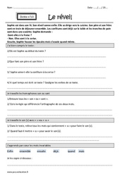 Le réveil - Homophones son ou sont - s ou ss - Dictée accompagnée n°10 : 4eme Primaire - Cycle 3 - PDF à imprimer