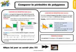 Comparer le périmètre de polygones - Cours, Leçon, trace écrite : 3eme Primaire <small style='color:inherit;'>(téléchargement gratuit)</small>
