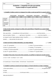 Temps composés - Examen Evaluation  : 2eme Secondaire - PDF à imprimer