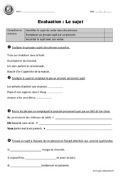 Sujet - Examen Evaluation avec le corrigé : 2eme Primaire - PDF à imprimer