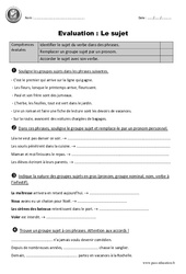 Sujet - Examen Evaluation - Bilan : 4eme Primaire - PDF à imprimer