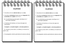 Phrase - Cours, Leçon : 3eme Primaire - PDF gratuit à imprimer
