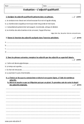Adjectifs au superlatif absolu - Examen Contrôle : 2eme Secondaire - PDF à imprimer