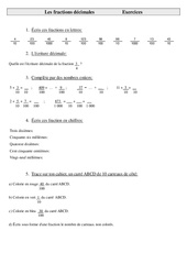 Fractions décimales - Exercices - Numération : 5eme Primaire - PDF à imprimer