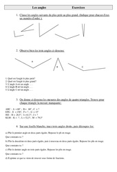 Mesure sur Les angles - Exercices - Géométrie : 5eme Primaire - PDF à imprimer
