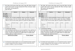Problèmes de logique : 3eme Primaire - PDF à imprimer