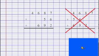 Addition de nombres entiers - Classe inversée : 4eme Primaire