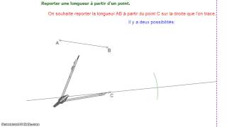 Reporter des longueurs à l’aide d’un compas - Classe inversée : 4eme Primaire