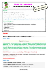 La lettre m devant m, b, p - Étude de la langue - Séquence - Fiche de préparation : 3eme Primaire - PDF à imprimer