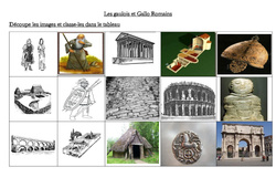 Gaulois - Gallo Romains - Antiquité - Fiches Exercices de image : 3eme Primaire - PDF à imprimer