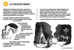 Le cheval de Sipata - Lecture compréhension - Histoire illustrée - Niveau 3 : 2eme Primaire - PDF à imprimer