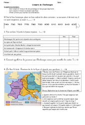 Charlemagne - Histoire - Moyen âge - Exercices : 4eme Primaire - PDF à imprimer