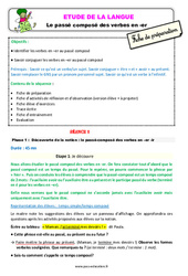 Le passé composé des verbes en - er - Étude de la langue - Séquence - Fiche de préparation : 2eme Primaire - PDF à imprimer