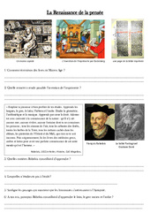 La Renaissance de la pensée - Exercices - Temps modernes : 4eme Primaire - PDF à imprimer