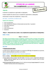 Séquence - Fiche de préparation Les compléments supprimables et déplaçables - Étude de la langue - Séquence - Fiche de préparation : 2eme Primaire - PDF à imprimer
