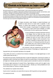 Gluskab ou la légende de l aigle - vent - Récit - Lecture : 4eme, 5eme Primaire - PDF à imprimer