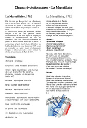 La Marseillaise - Chants révolutionnaires - Les Temps Modernes : 4eme, 5eme Primaire