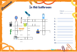 In the bathroom - Mots fléchés - Lexique / vocabulaire - Crosswords : 4eme, 5eme Primaire