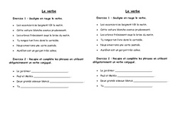 Le verbe - Exercice de conjugaison  : 3eme Primaire - PDF à imprimer