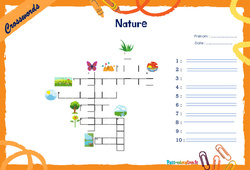 Nature - Mots fléchés - Lexique / vocabulaire - Crosswords : 4eme, 5eme Primaire