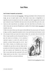 Les fées - Lecture - Conte : 6eme Primaire - PDF à imprimer