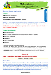 Séquence - Fiche de préparation Identifier et décrire les polygones - Séquence - Fiche de préparation : 2eme Primaire - PDF à imprimer