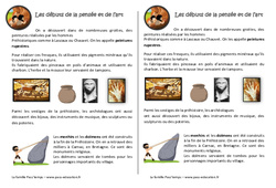 Les débuts de la pensée et de l’art - Cours, Leçon : 3eme, 4eme Primaire