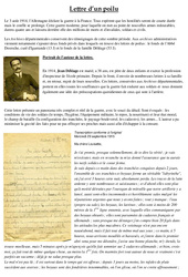 La lettre d'un poilu - 1ère guerre mondiale - XXe siècle - Exercices : 5eme Primaire - PDF à imprimer