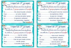 Imparfait (1er groupe) - Rituels - Conjugaison : 4eme, 5eme Primaire - PDF à imprimer